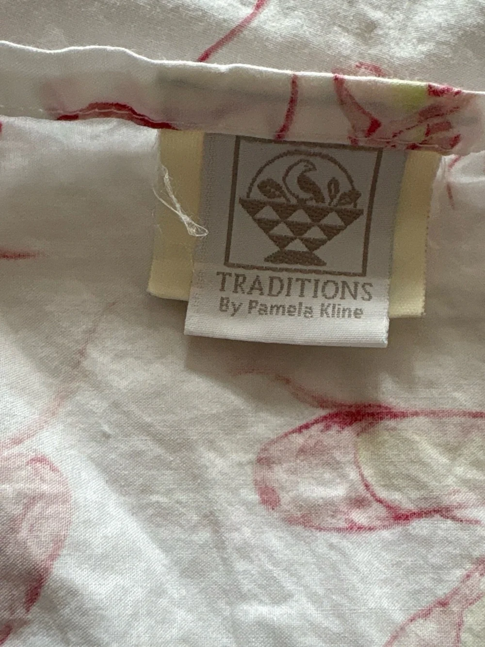 Tradition by Pamela Klein full sheet white and pink ballerina pinkquilt with red